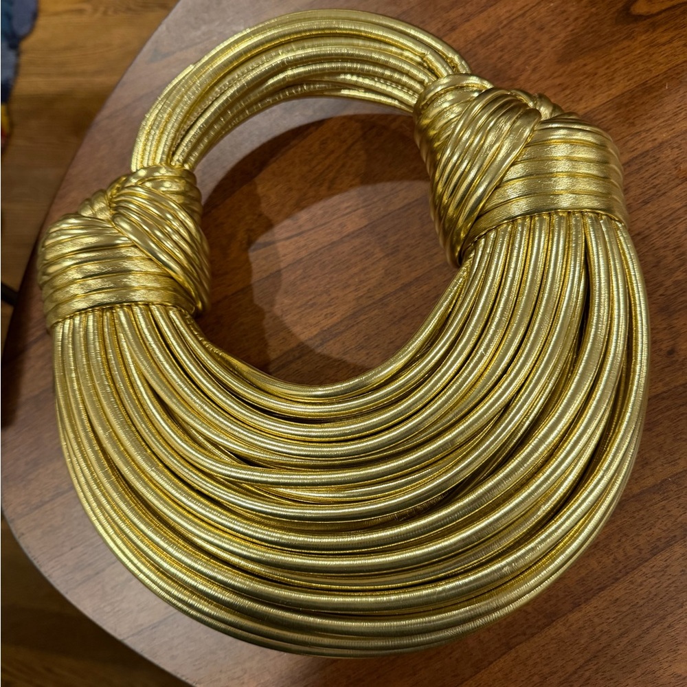 Gold Amanda Handbag Statement from Verano Hill Vegan Leather